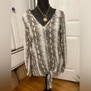 Woman’s snakeskin blouse